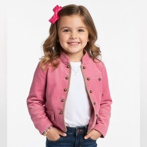 Cherokee Cotton Pink Corduroy Girls Jacket
